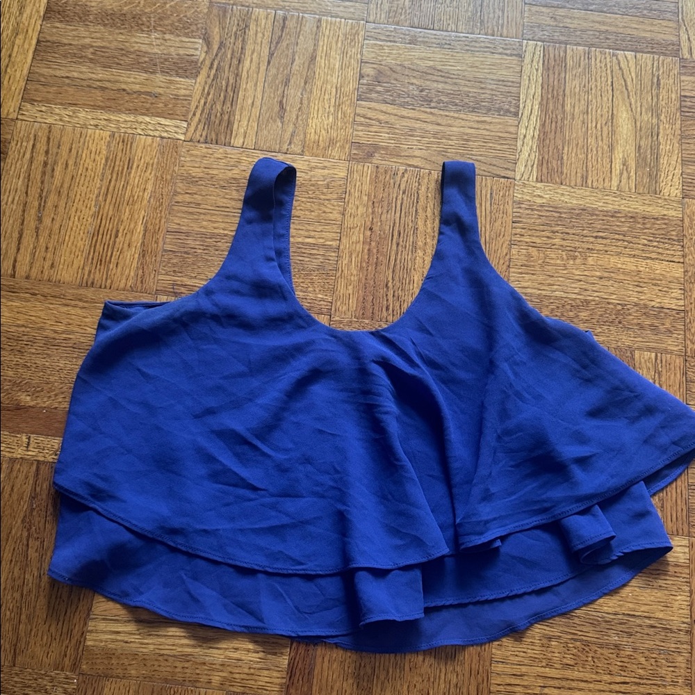 Purple / blue layered crop top